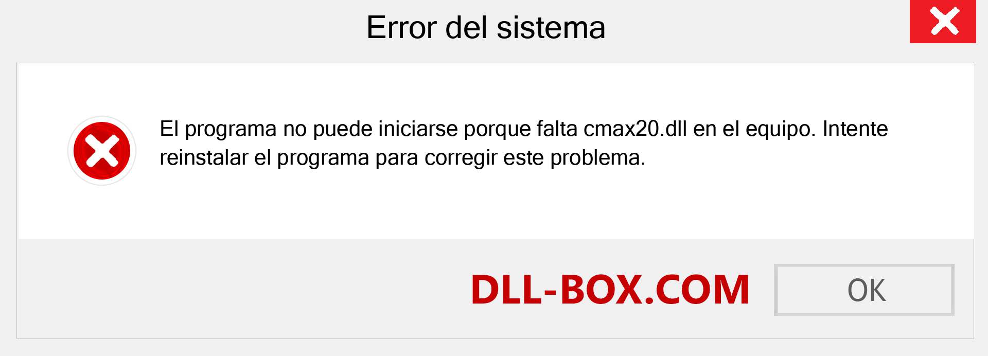 ¿Falta el archivo cmax20.dll ?. Descargar para Windows 7, 8, 10 - Corregir cmax20 dll Missing Error en Windows, fotos, imágenes